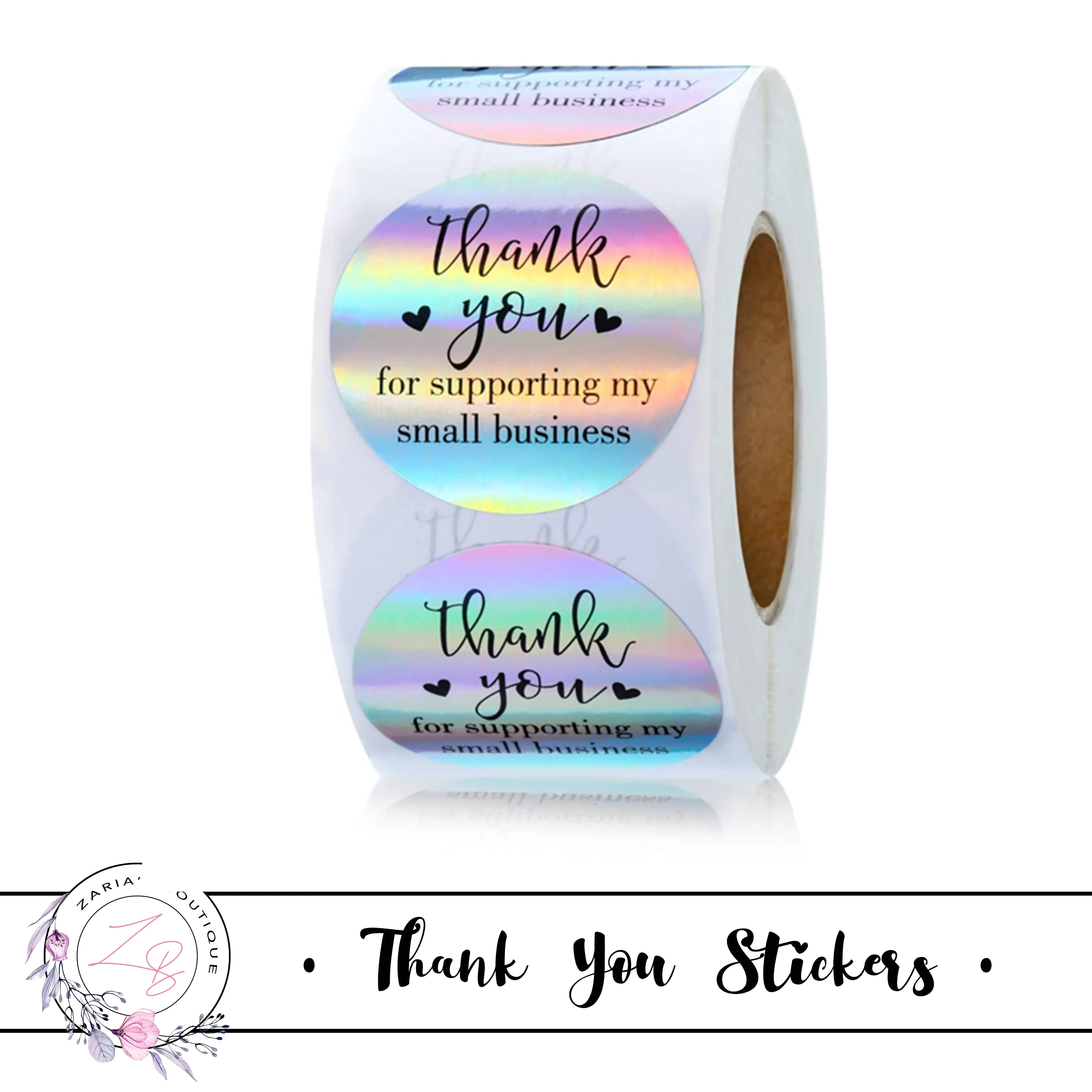 ⋅ Thank You Stickers ⋅ HOLOGRAPHIC ⋅ Small Business Packaging