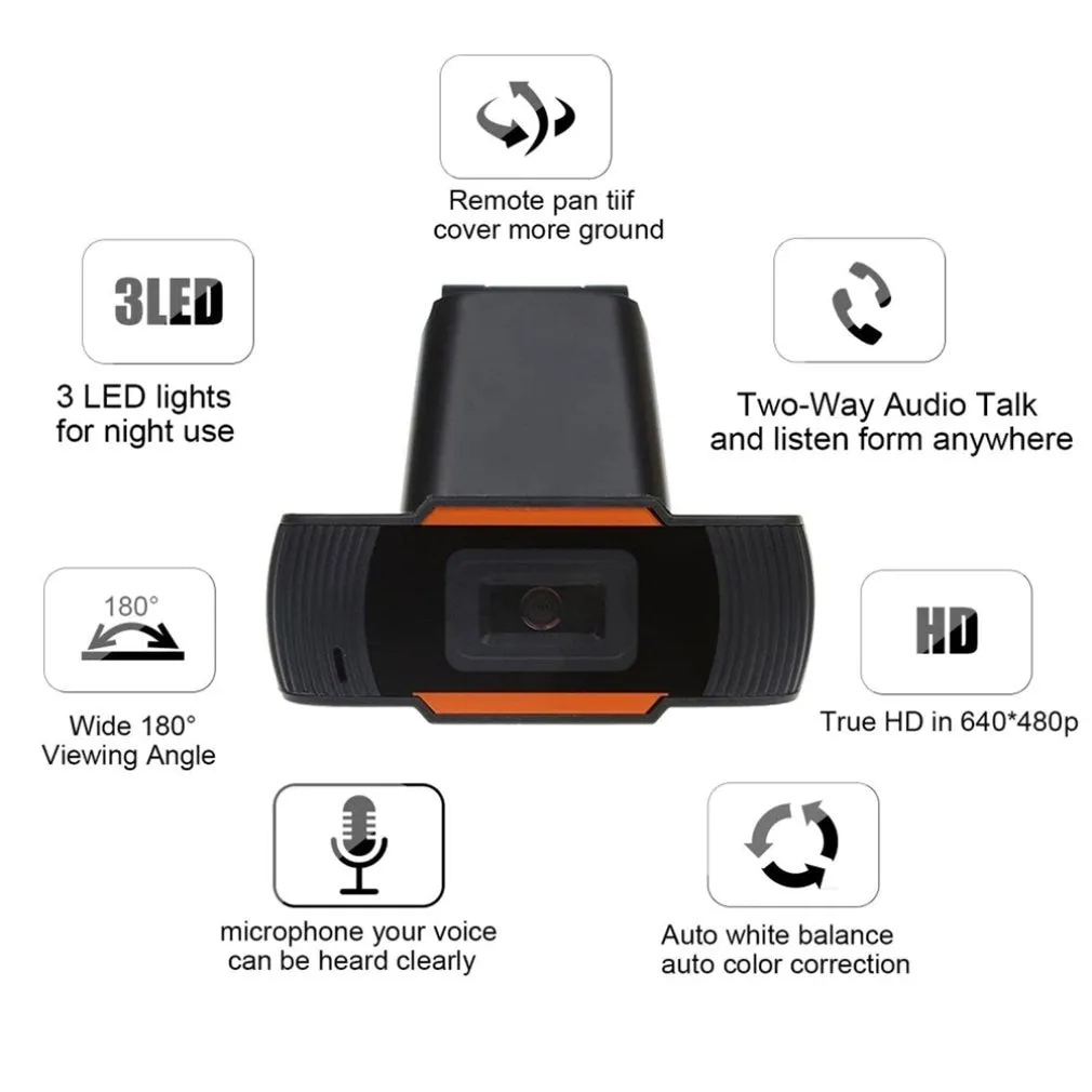 1080P Webcam USB2.0 Computer Network Live Camera Network Camera Free Drive USB Cam Hd Camera