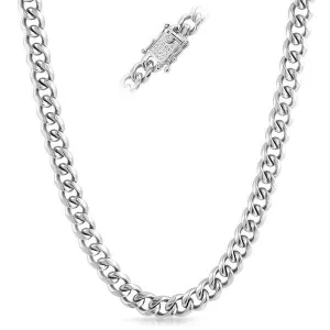 10mm Iced Clasp Stainless Steel Cuban Chain