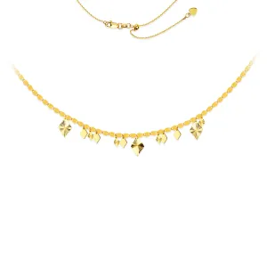 14K RHOMBUS & MINI DISC CHOKER