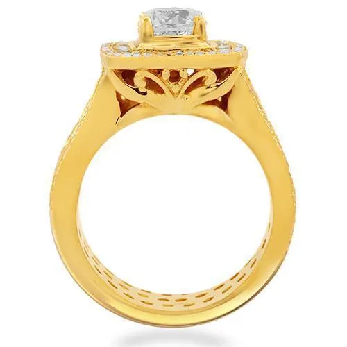14K Solid Yellow Gold Mens Custom Diamond Ring 8.20 Ctw