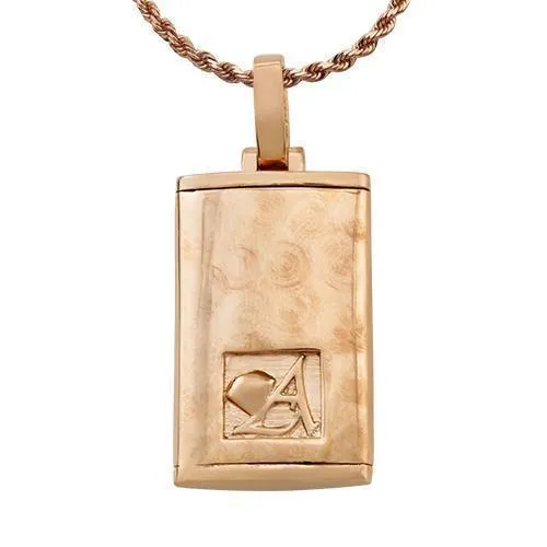 14k Yellow Gold Diamond Dog Tag Pendant 8.50 Ctw