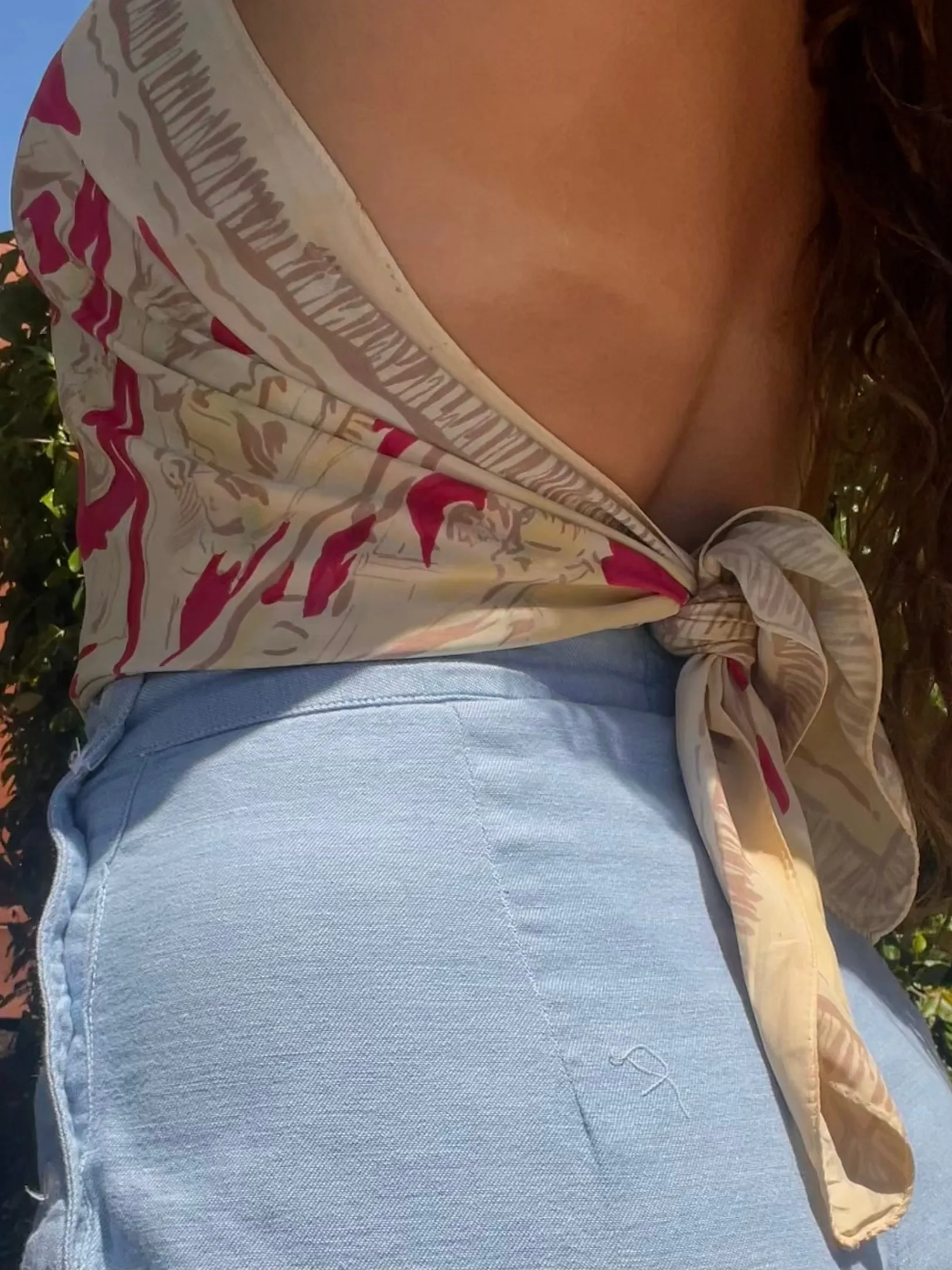 1930s/40s Western Cold Rayon Scarf Halter Top