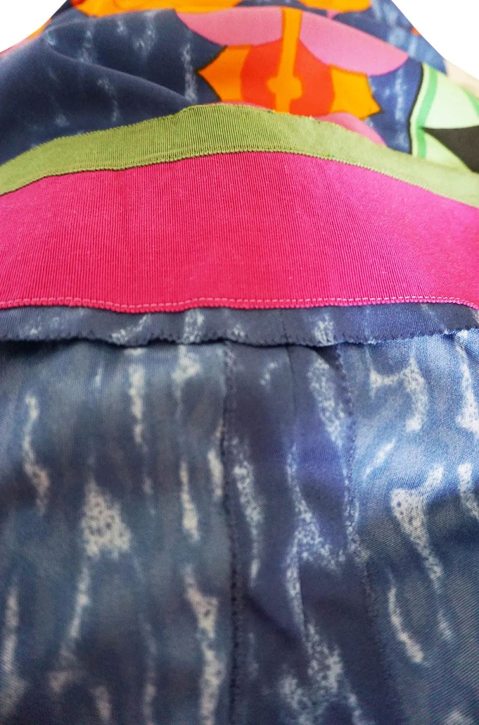 1970s Fabulous Printed Lanvin Numbered Caftan Dress