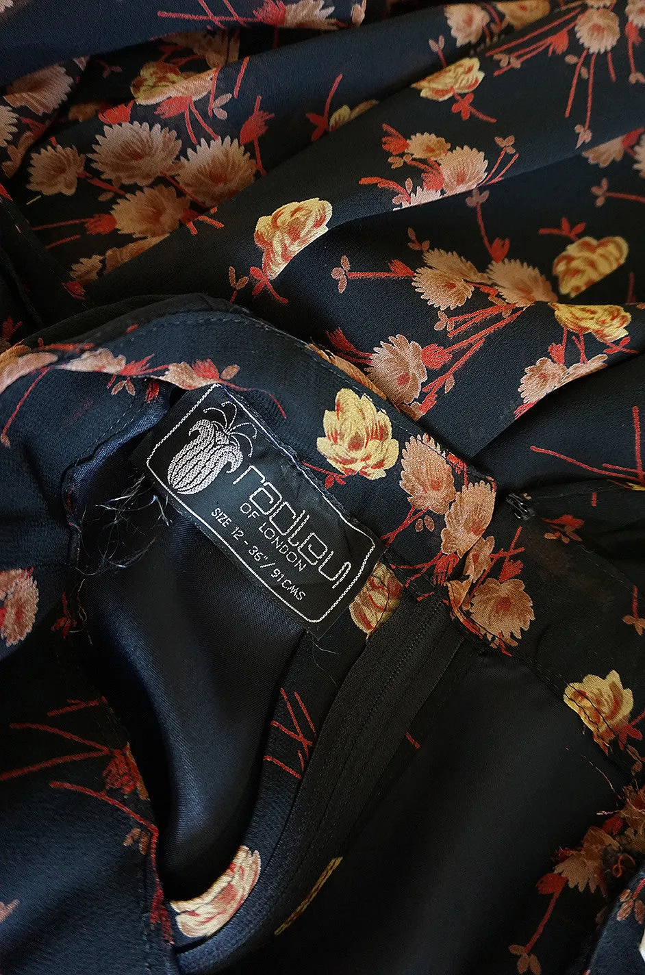 1970s Ossie Clark for Radley Chiffon Dress