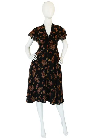 1970s Ossie Clark for Radley Chiffon Dress
