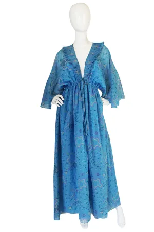 1971 "Paris Flower" Print Zandra Rhodes Caftan Dress