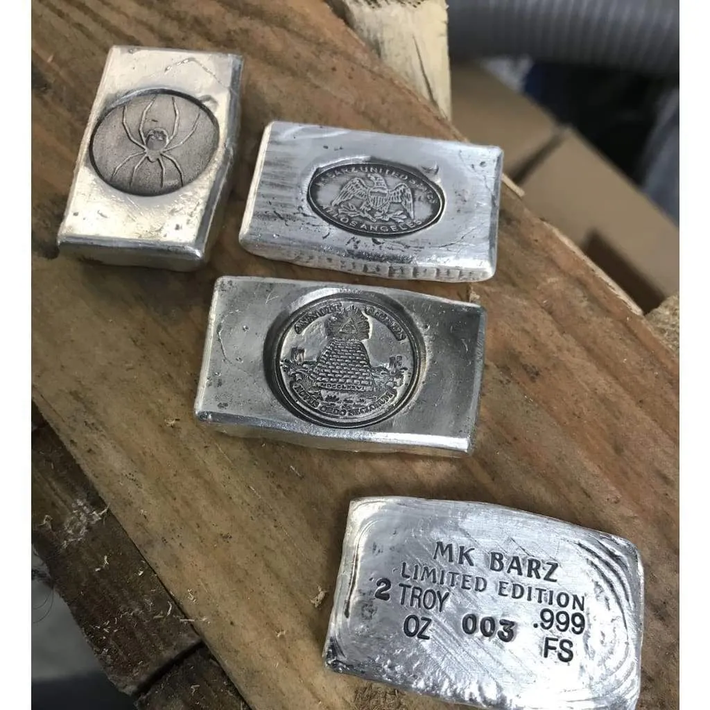 2 Troy Oz MK BarZ "U.S. Currency" Mini BarZ .999 FS