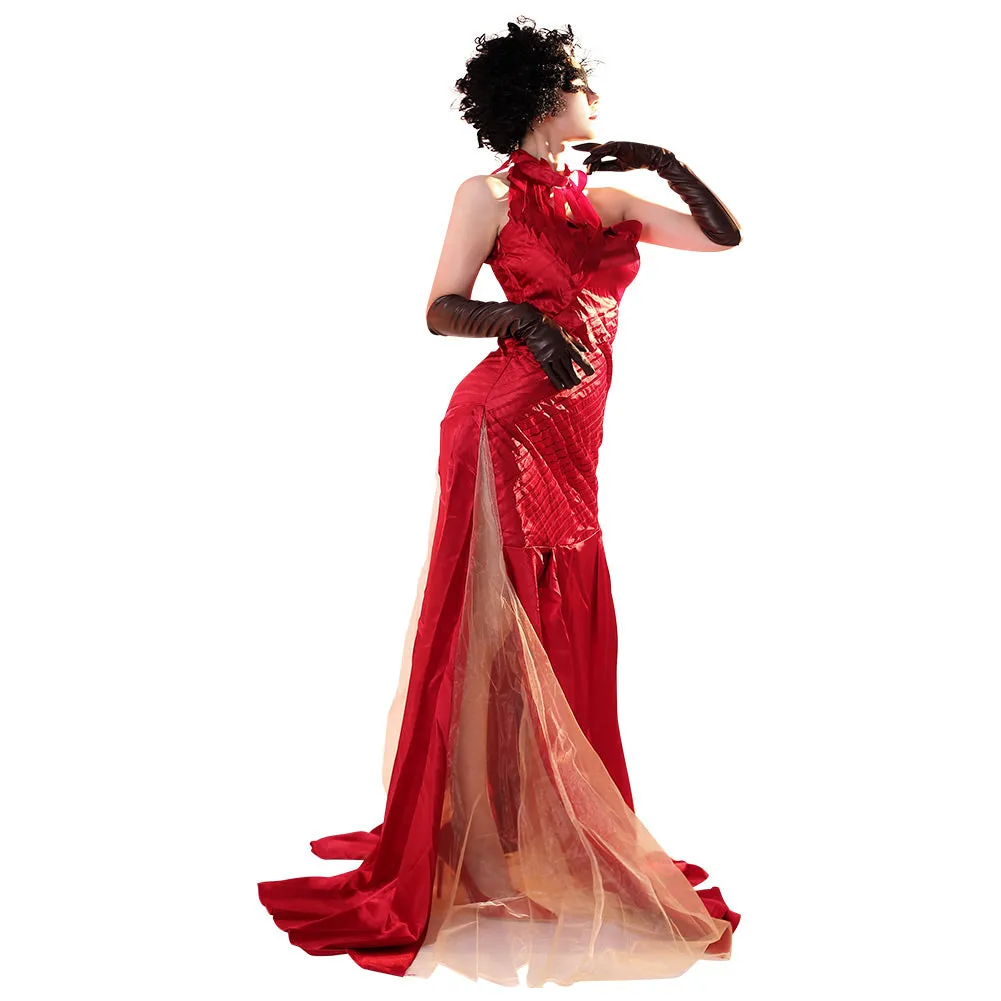 2021 Movie Cruella Cruella de Vil Cosplay Costume Outfits Halloween Carnival Suit