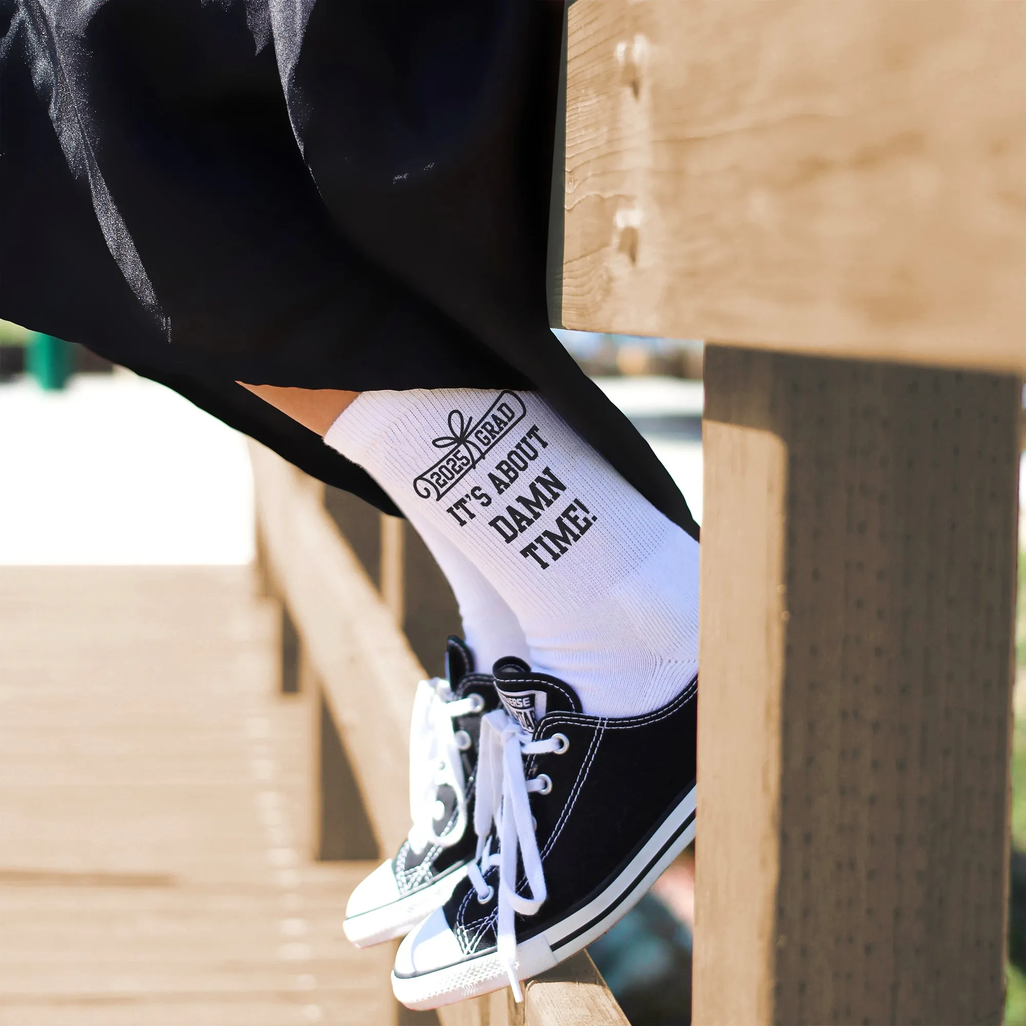 2025 Graduation Socks - 'It’s About Damn Time' - Perfect Gift for Grads