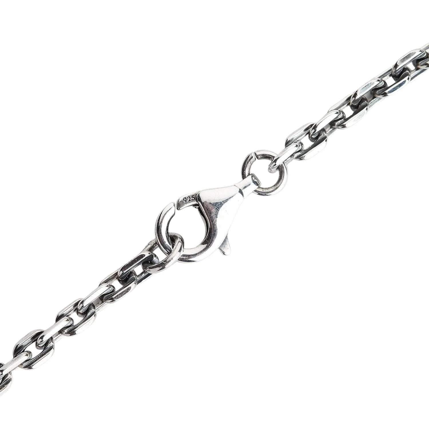 2mm chain sterling silver necklace