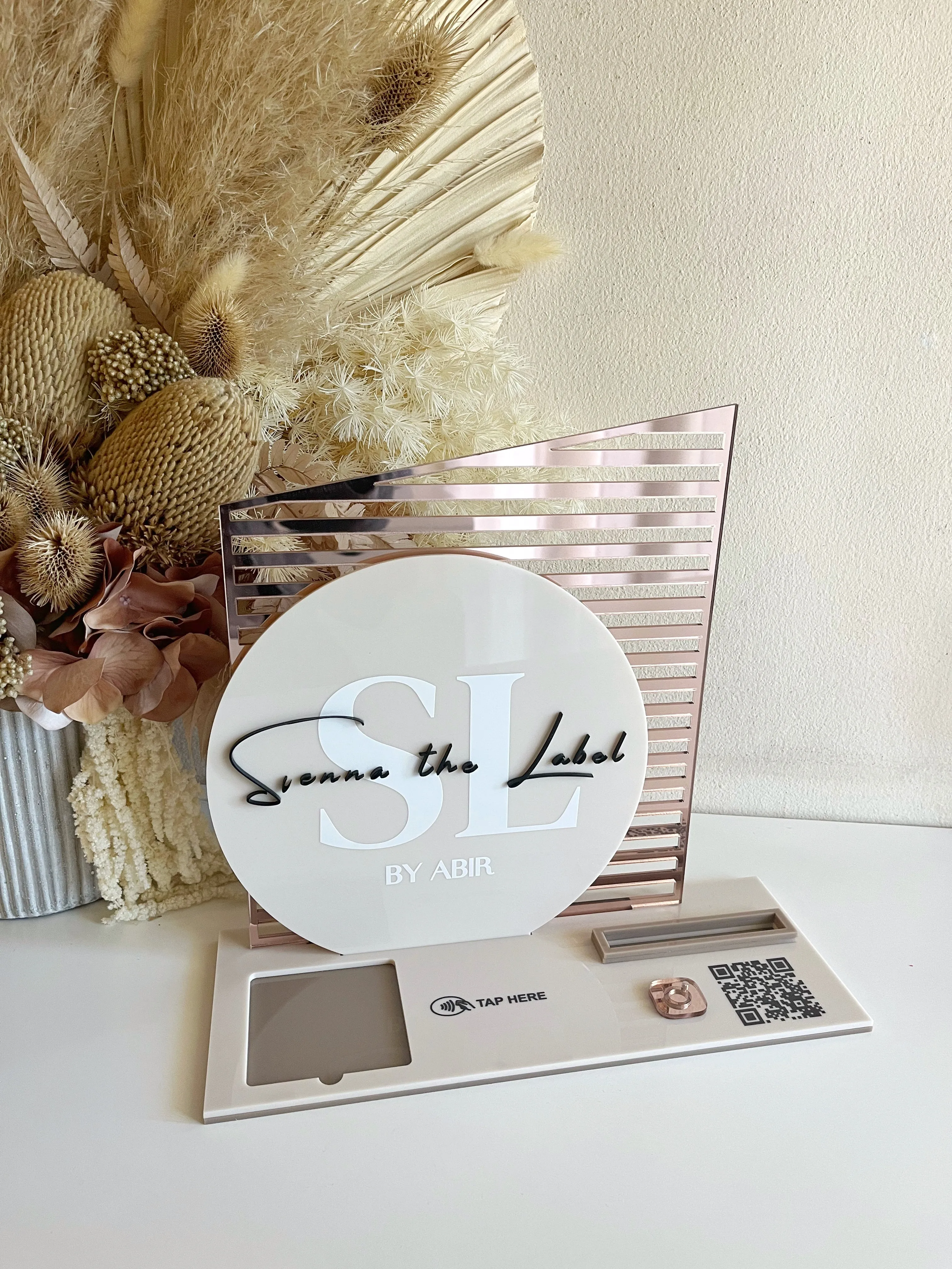 4 in 1 Modern Logo, QR, Cards and Square Dock Sign