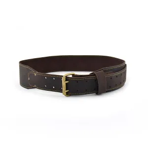 74054 - 3 Inch Wide Tapered Work Belt in Dark Brown Oiled Leather | Style n Craft