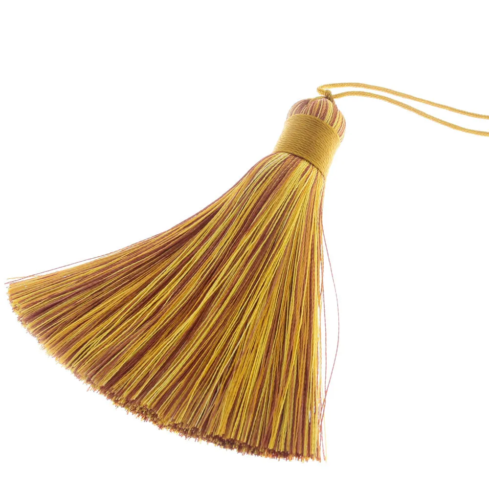 8cm Rainbow Rayon Tassel Silk Tassels Multicolor Gradient Color Jewelry Making Supplies Keychain Handbag  2pcs 10190954
