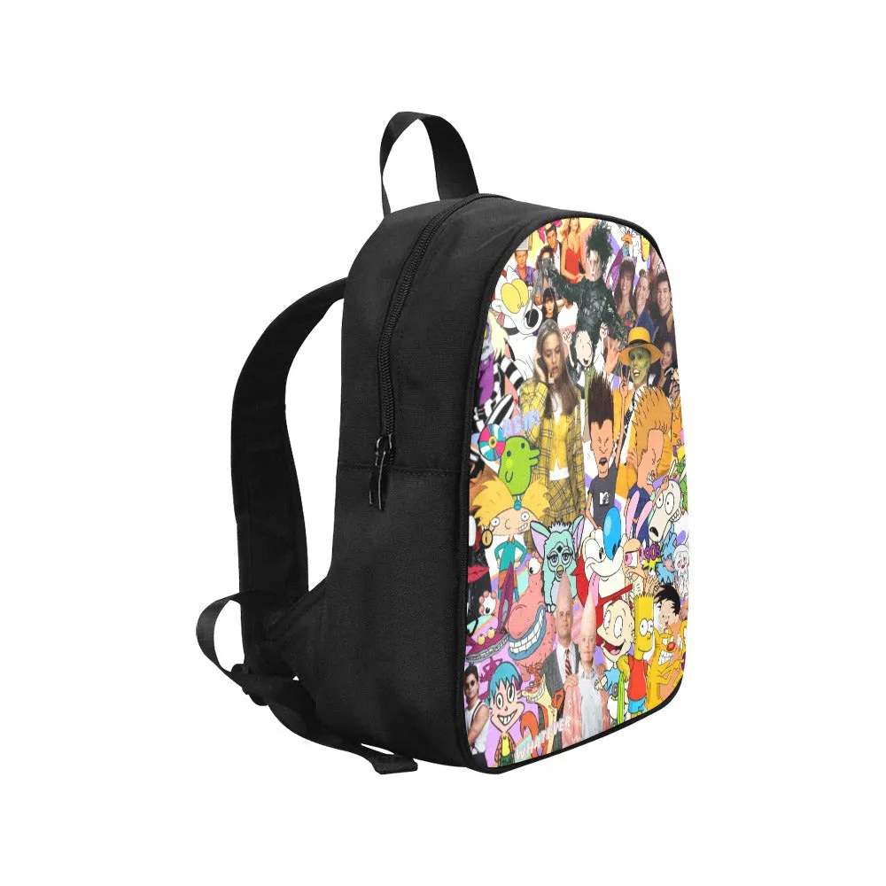 90s Icons Collage Canvas Backpack