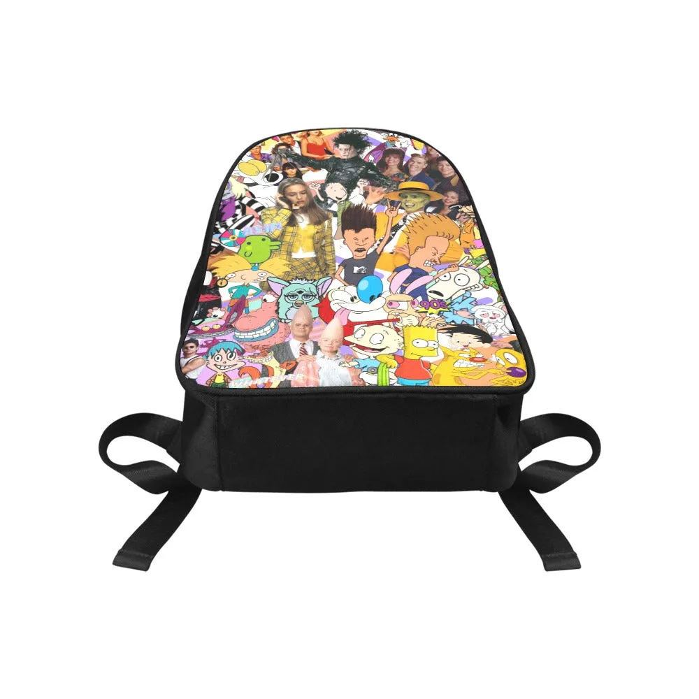 90s Icons Collage Canvas Backpack