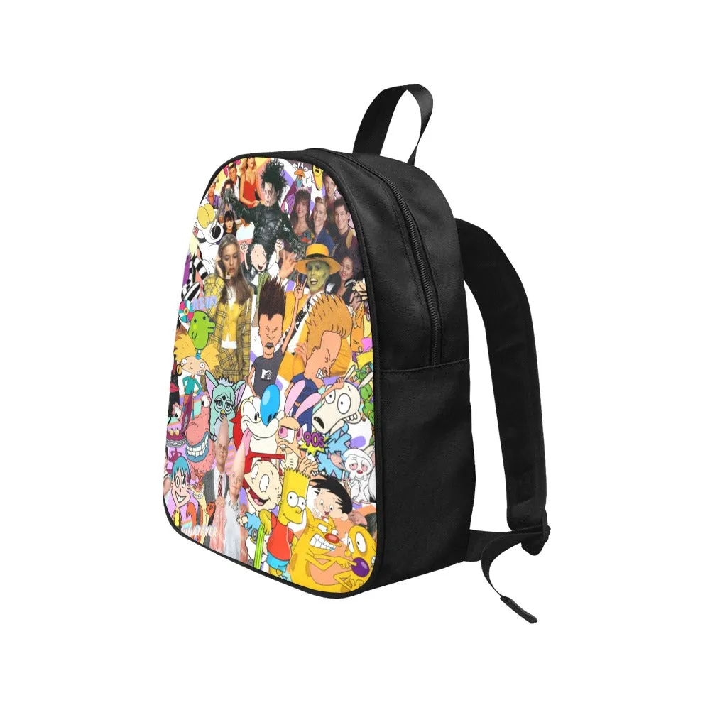 90s Icons Collage Canvas Backpack