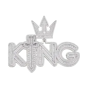 925 Silver Moissanite KING Designer Pendant Custom