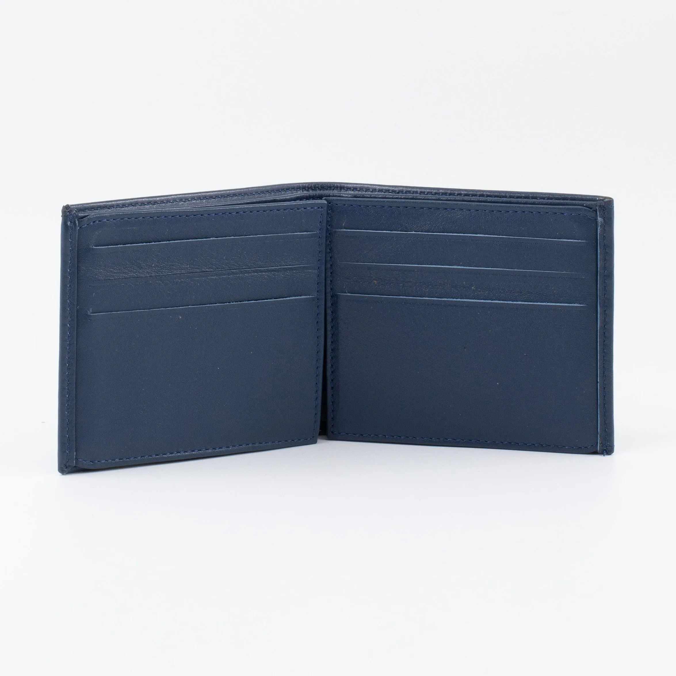 A Multifold, Premium Leather Wallet (Blue)