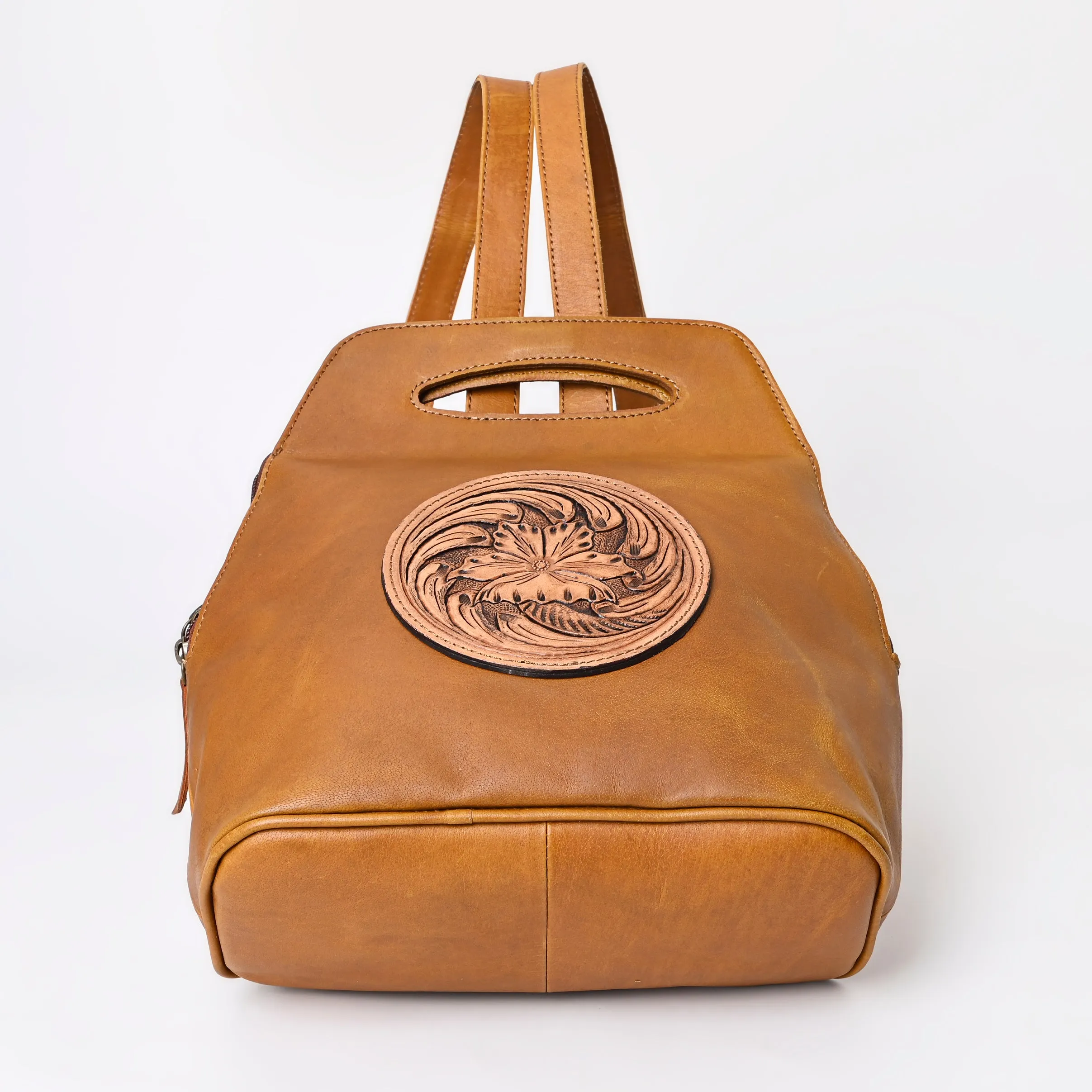 A&A-1039 Montana West 100% Genuine Oily Calf Leather Backpack