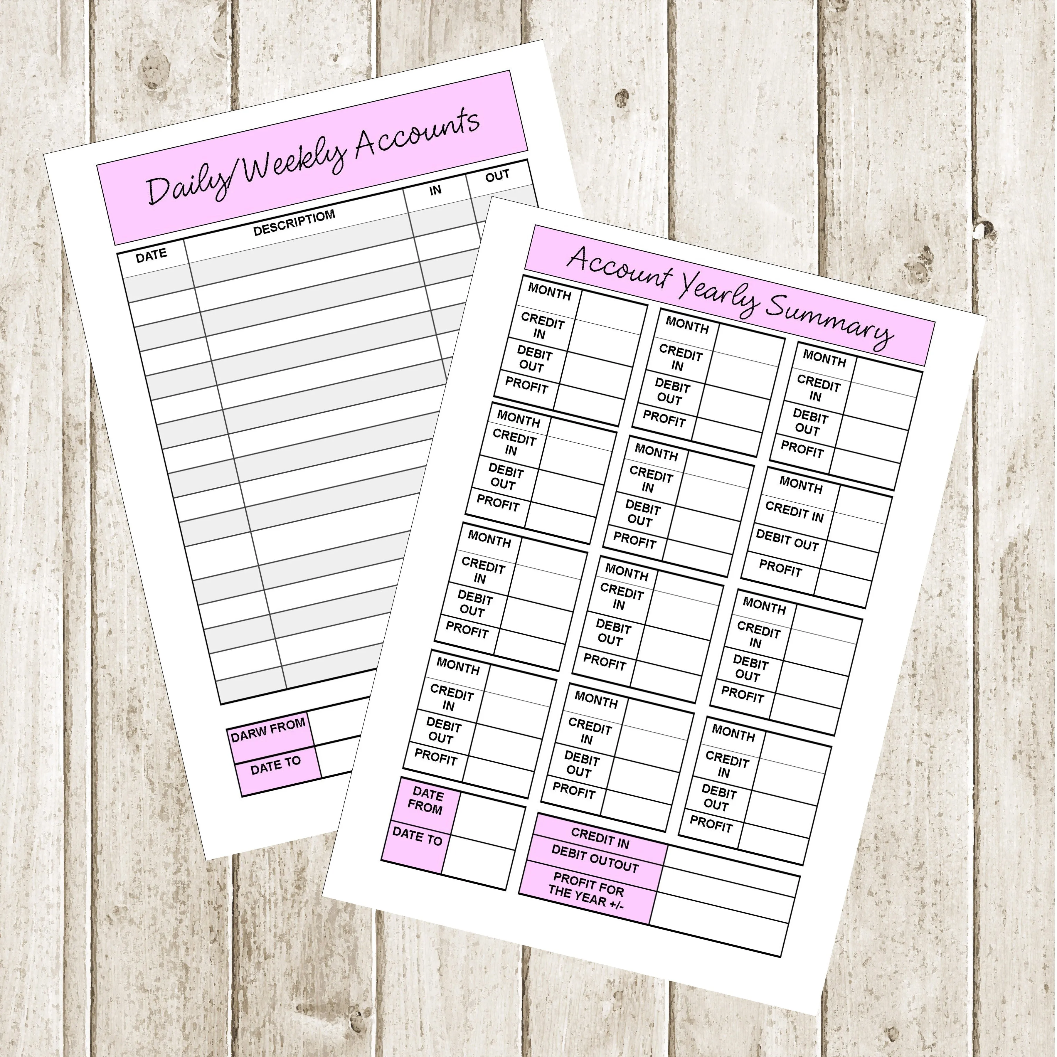 ACCOUNTS & ORDER BUNDLE - A5 SPIRAL BOUND WITH 60 PAGES EACH!