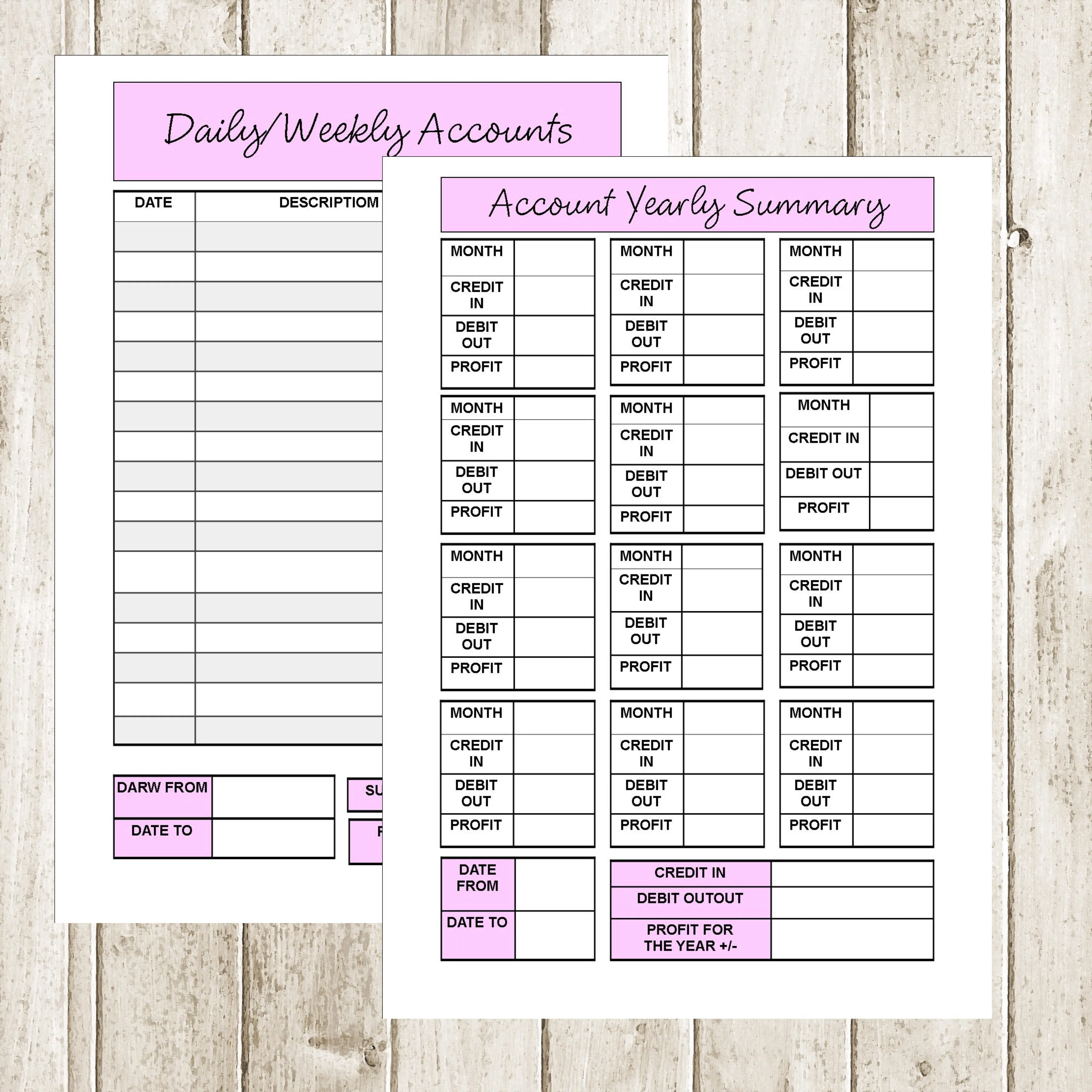 ACCOUNTS & ORDER BUNDLE - A5 SPIRAL BOUND WITH 60 PAGES EACH!