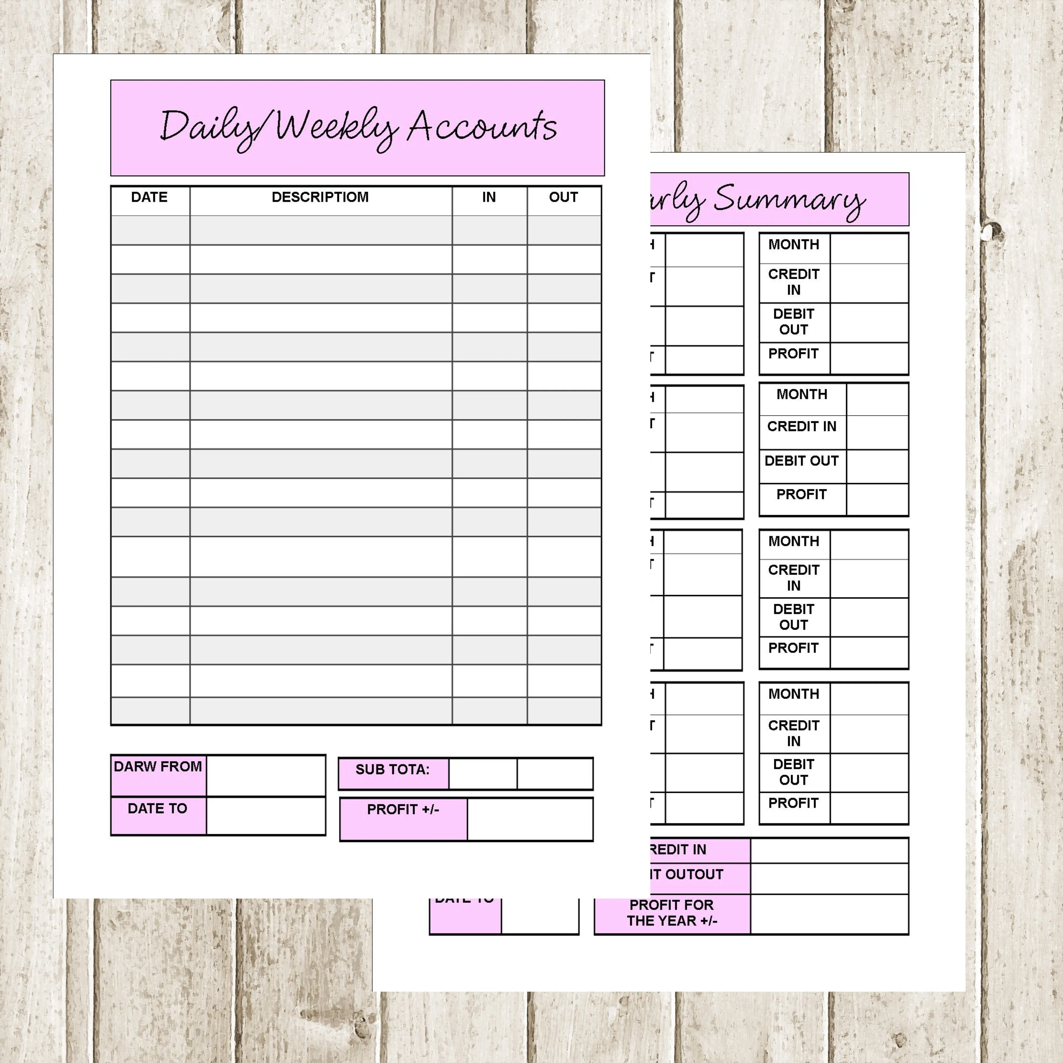ACCOUNTS & ORDER BUNDLE - A5 SPIRAL BOUND WITH 60 PAGES EACH!