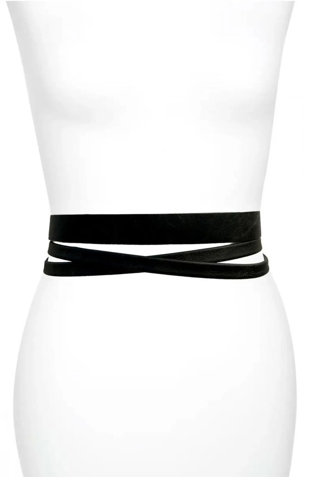 Ada Womens Skinny Leather Wrap Belt