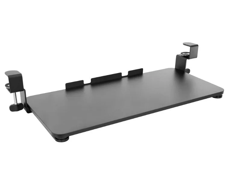 Adjustable Clamp-On Keyboard and Mouse Tray