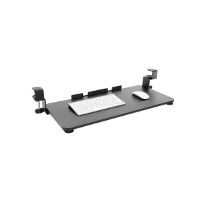 Adjustable Clamp-On Keyboard and Mouse Tray