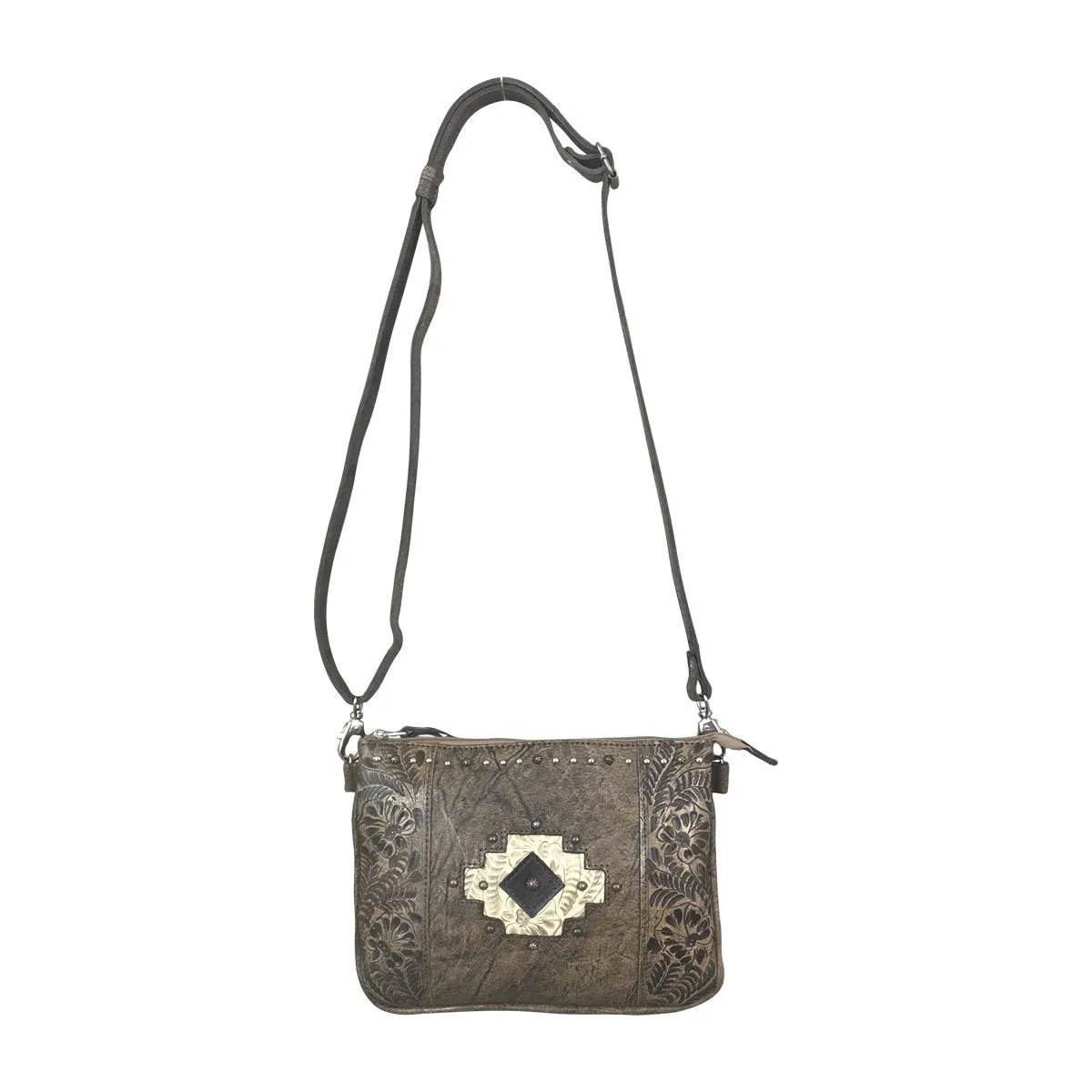 American West Handbag Navajo Soul Collection: Leather Crossbody