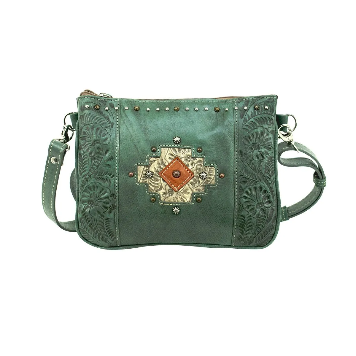 American West Handbag Navajo Soul Collection: Leather Crossbody