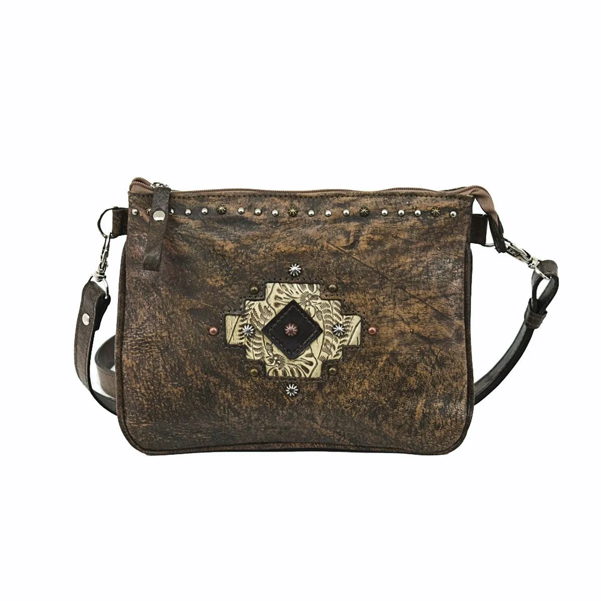 American West Handbag Navajo Soul Collection: Leather Crossbody