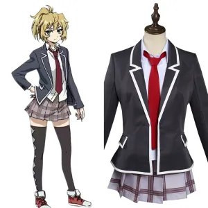 Anime Tenkuu Shinpan/High-Rise Invasion Halloween Carnival Suit Mayuko Nise Cosplay Costume Dress Outfit