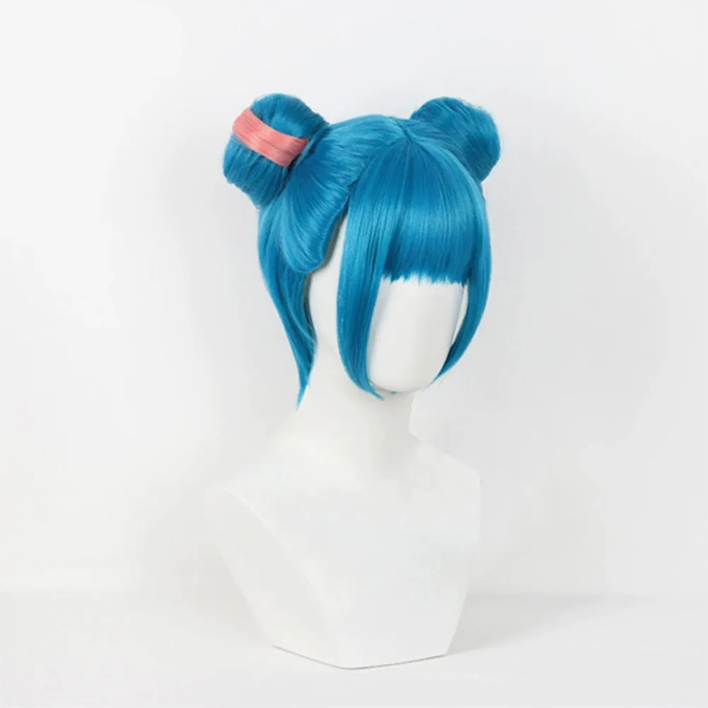 Arcane League of Legends Season 2 Jinx Cosplay Wig Female Blue Wig Heat Resistant Synthetic Hair Carnival Halloween Party Props