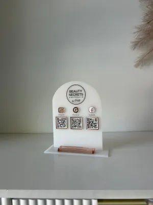 Arch Acrylic Social and Card Holder Sign 4 - Logo