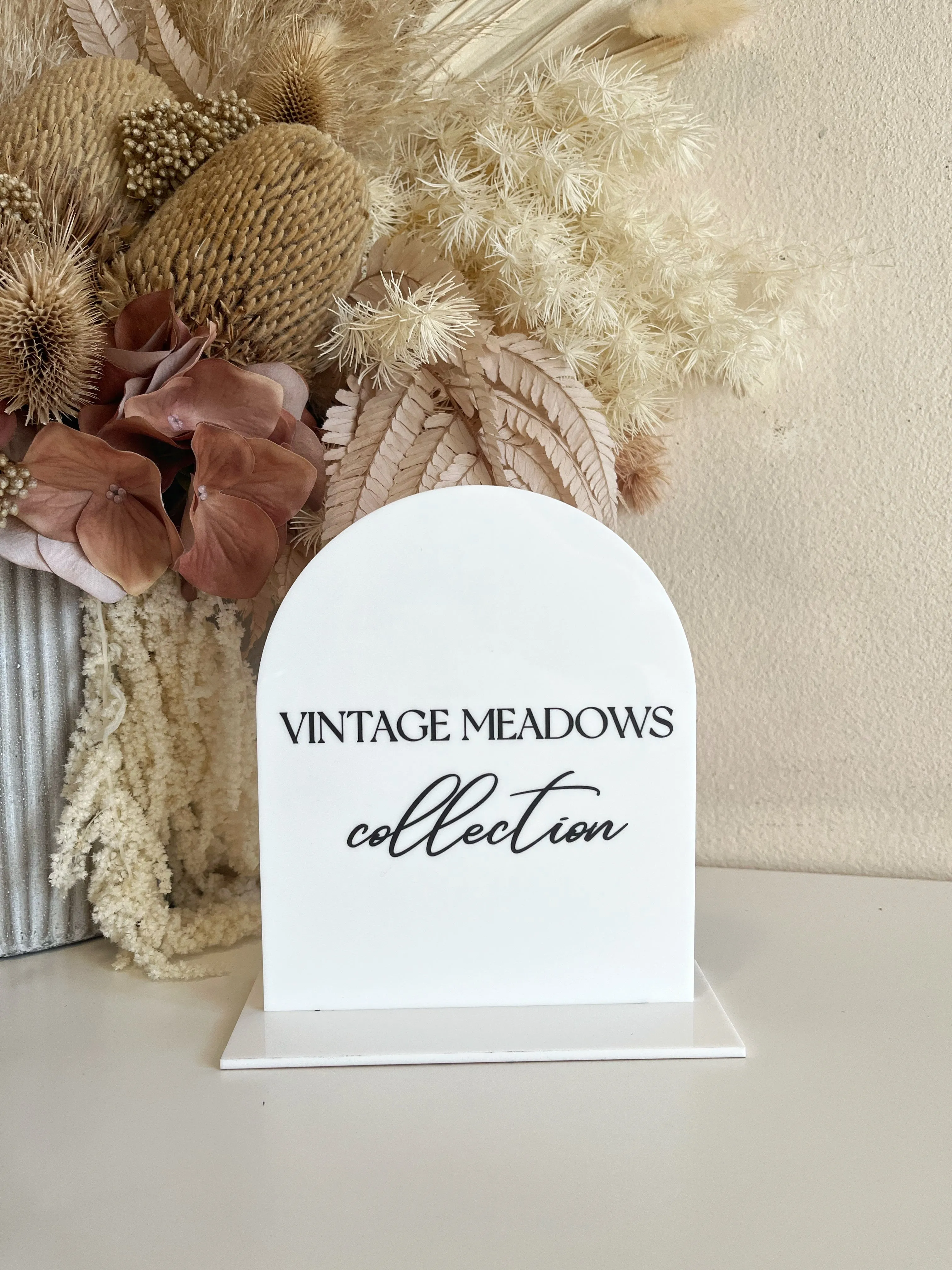 Arch Custom Signs Acrylic Market/Pop Up Stall Business Signs