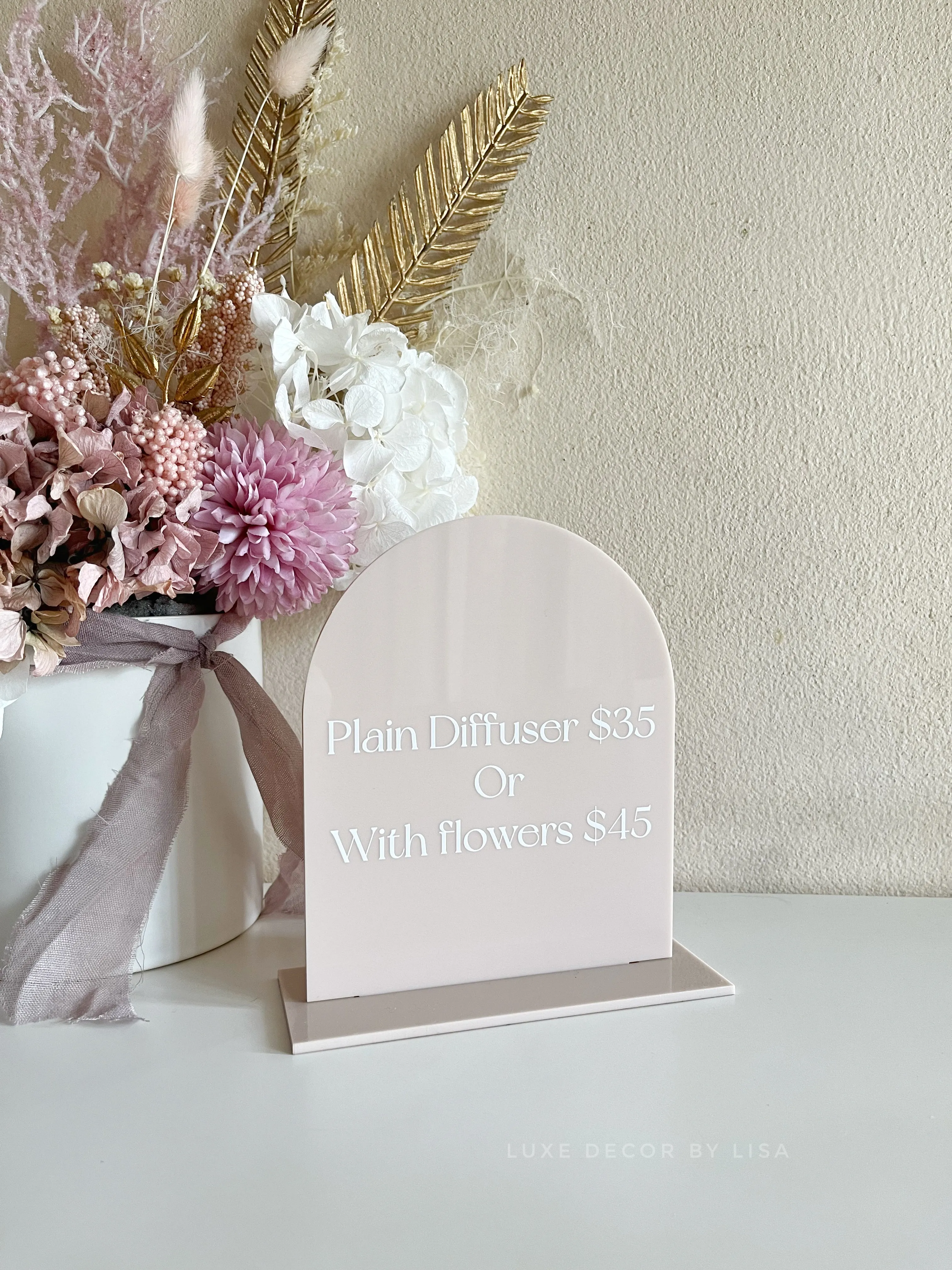 Arch Custom Signs Acrylic Market/Pop Up Stall Business Signs
