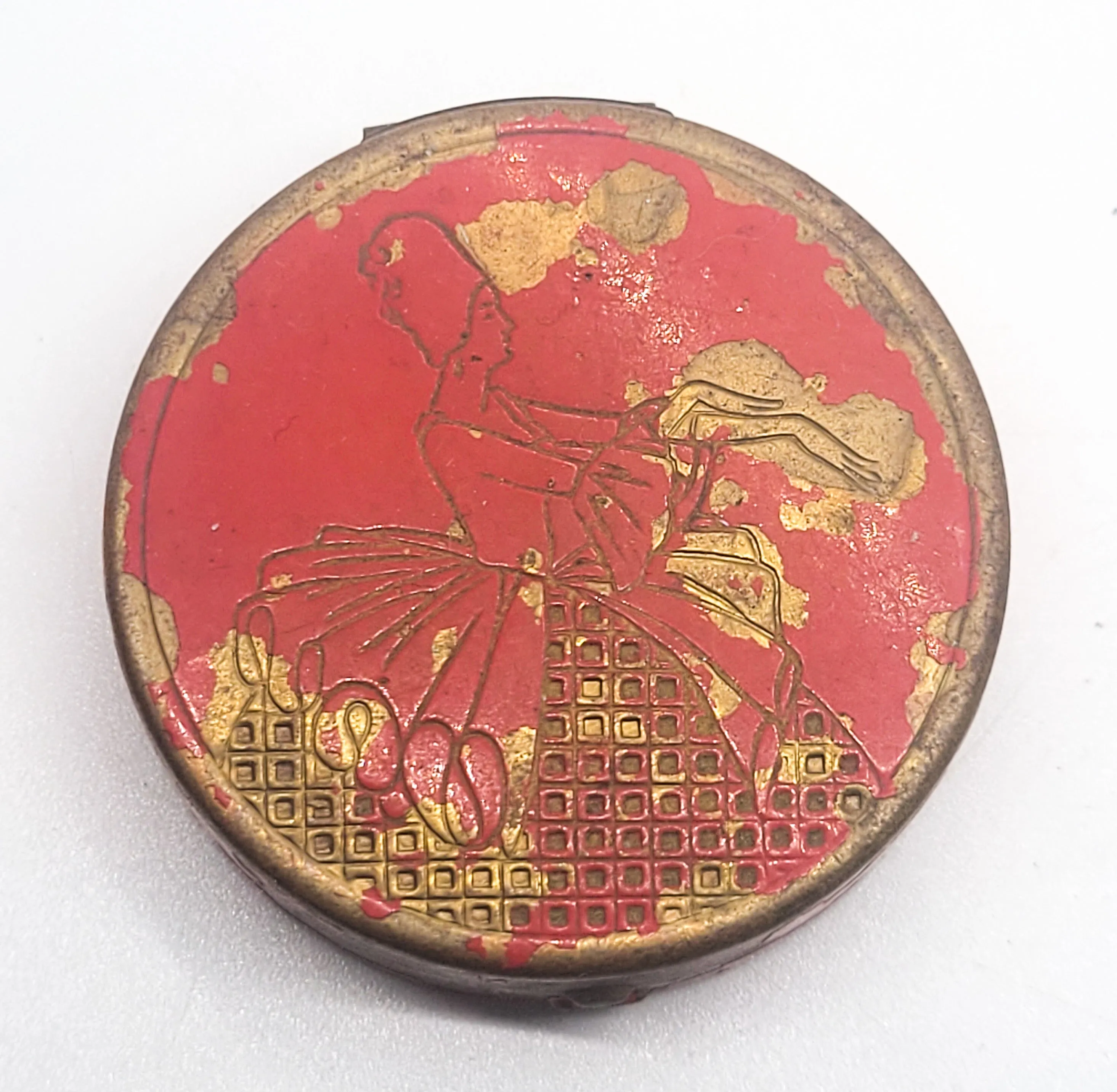 Armand Rouge vintage unused powder puff mirrored compact