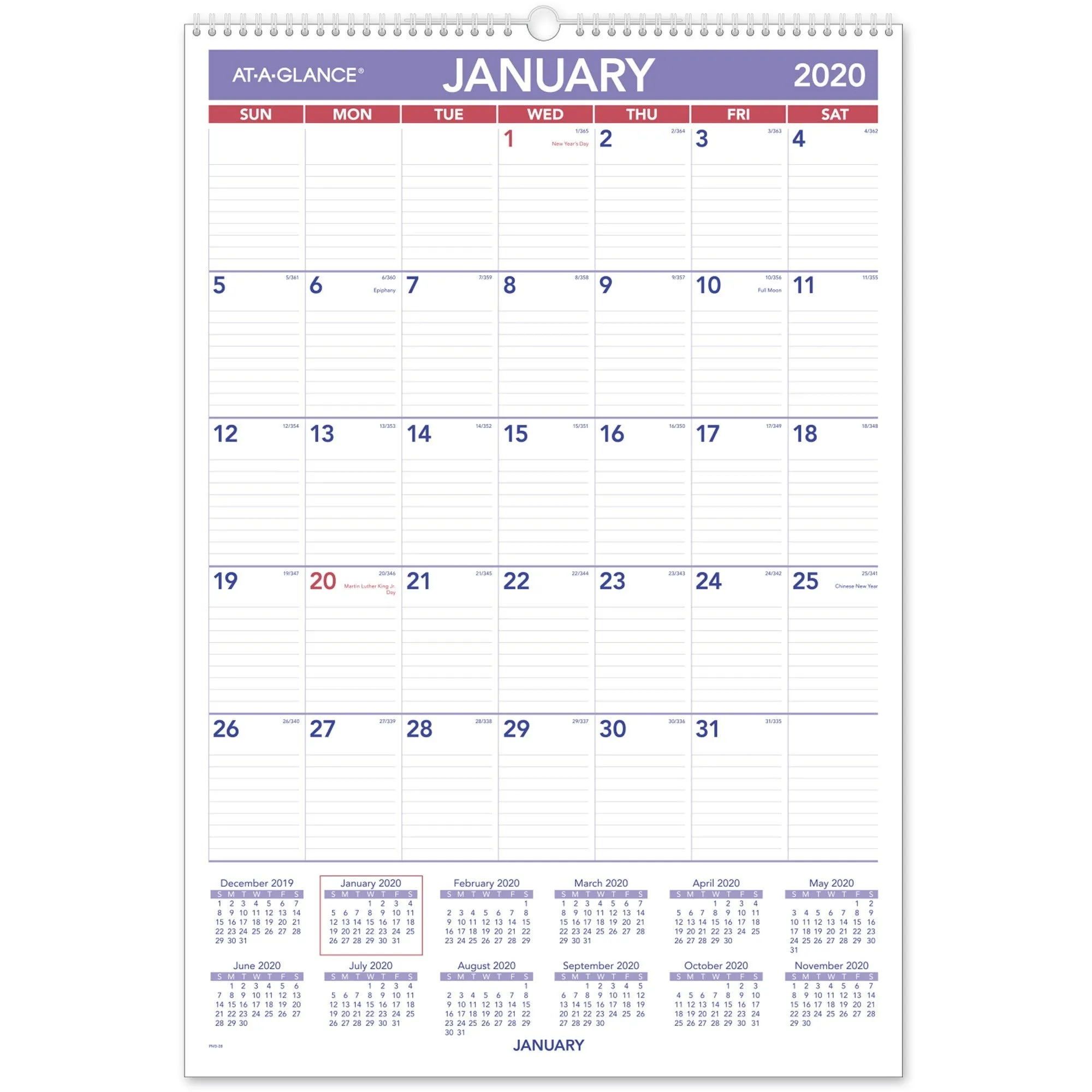 At-A-Glance Recycled Monthly Wall Calendar