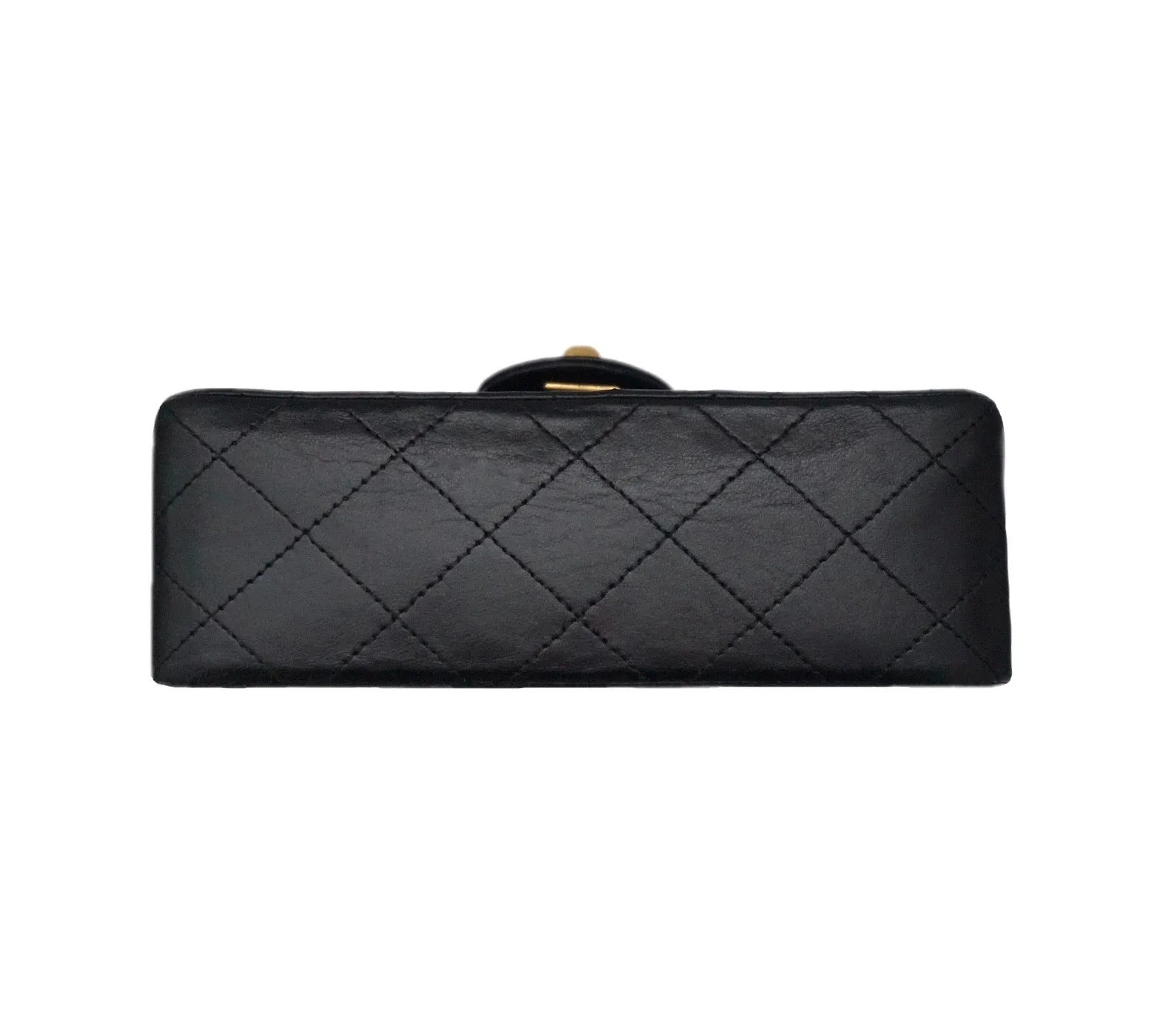 Authentic Chanel Vintage Black Lambskin 2.55 Mini Flapover