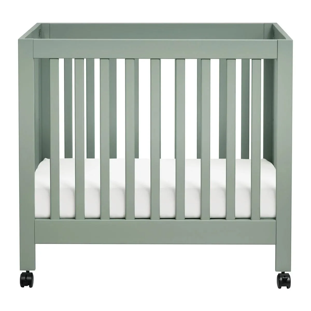 Babyletto Origami Collapsible Mini Crib - Light Sage