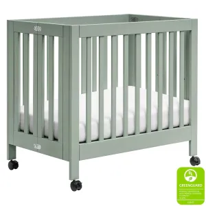 Babyletto Origami Collapsible Mini Crib - Light Sage