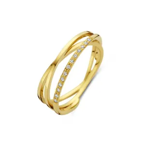 Bague anneaux multiples - Or Jaune et Diamants (GR4187GB)