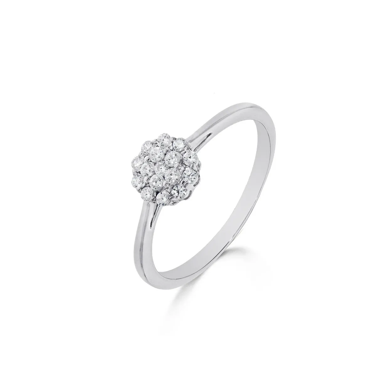 Bague avec motif - Or Blanc, Diamants (9A5538A)
