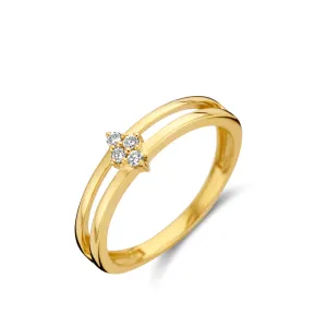 Bague avec motif - Or Jaune, Diamants (065138/A)