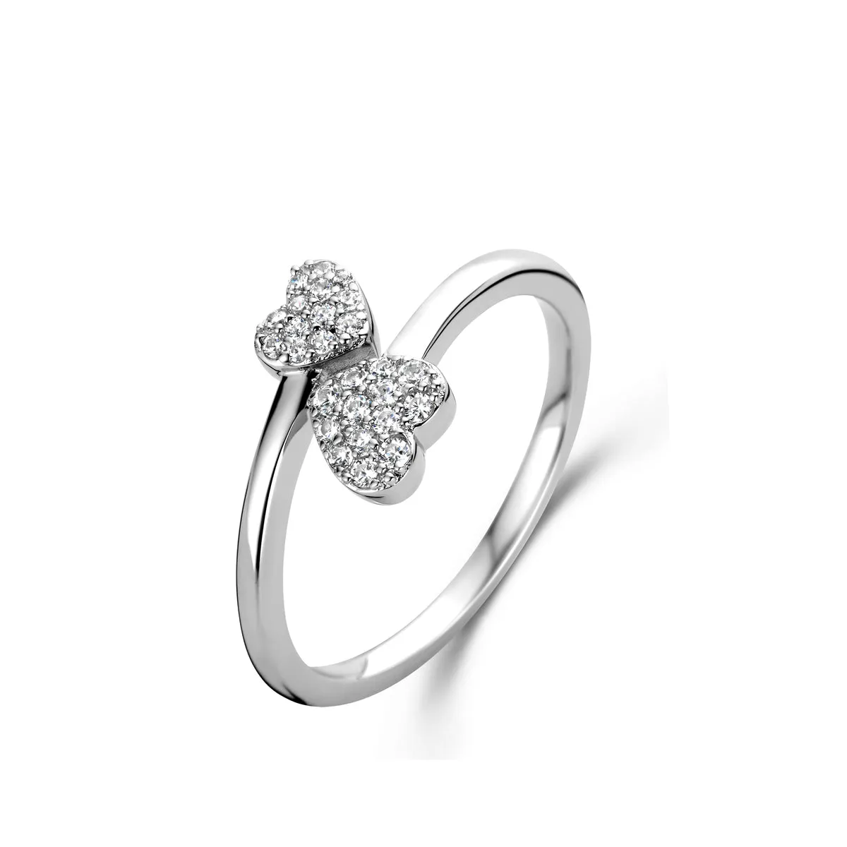 Bague Cœur Naiomy - Argent et zircons (N2X51)