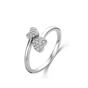 Bague Cœur Naiomy - Argent et zircons (N2X51)