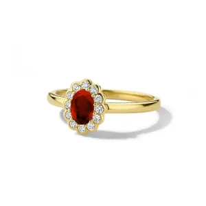 Bague entourage - Or Jaune, Rubis (GR4442GRB)
