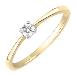 Bague solitaire - Or Jaune, Diamants (J&A1733)